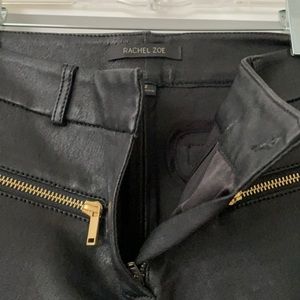 Rachel Zoe leather pants with bottom zippers